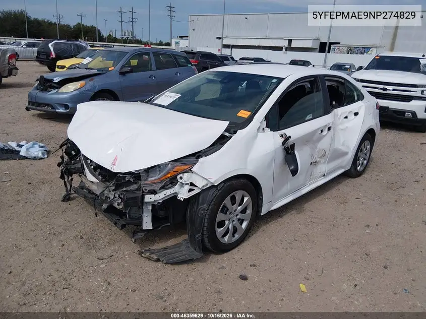 2022 TOYOTA COROLLA VIN 5YFEPMAE9NP274829 — фото 2