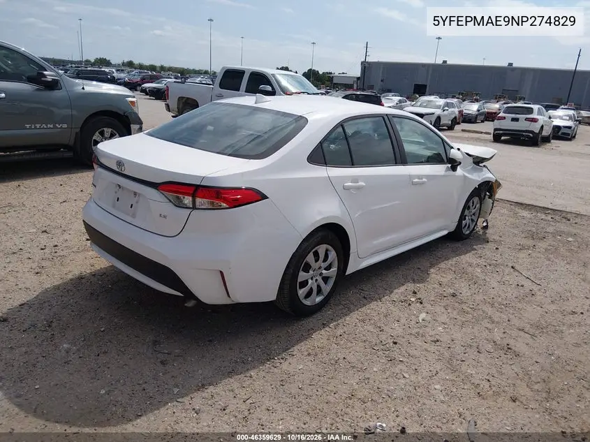 2022 TOYOTA COROLLA VIN 5YFEPMAE9NP274829 — фото 4