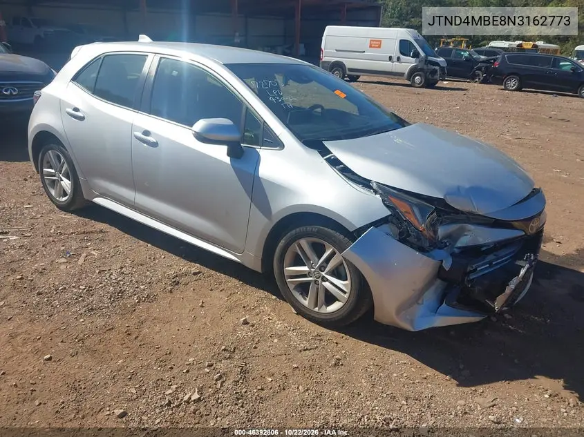 TOYOTA COROLLA 2022, VIN JTND4MBE8N3162773