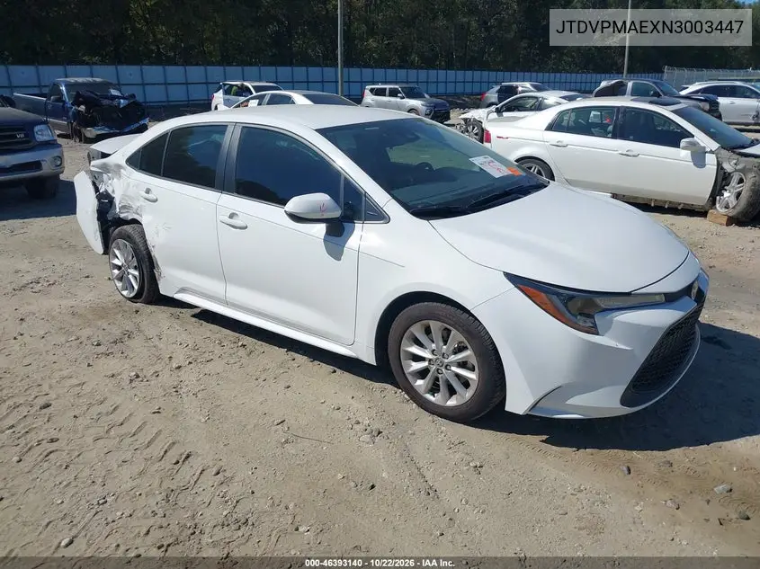 TOYOTA COROLLA 2022, VIN JTDVPMAEXN3003447
