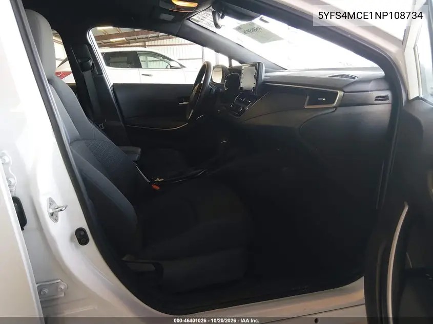 2022 TOYOTA COROLLA VIN 5YFS4MCE1NP108734 — фото 5