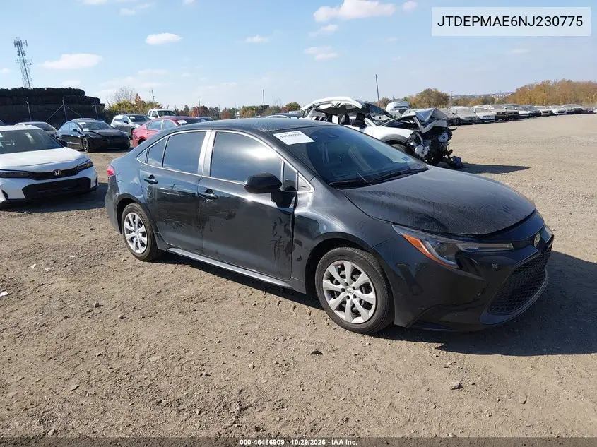 TOYOTA COROLLA 2022, VIN JTDEPMAE6NJ230775