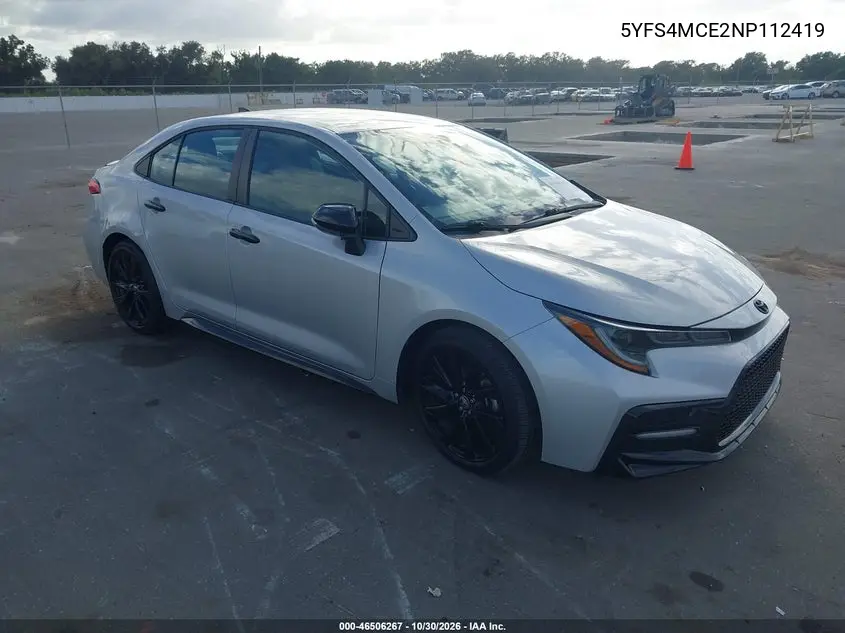 TOYOTA COROLLA 2022, VIN 5YFS4MCE2NP112419