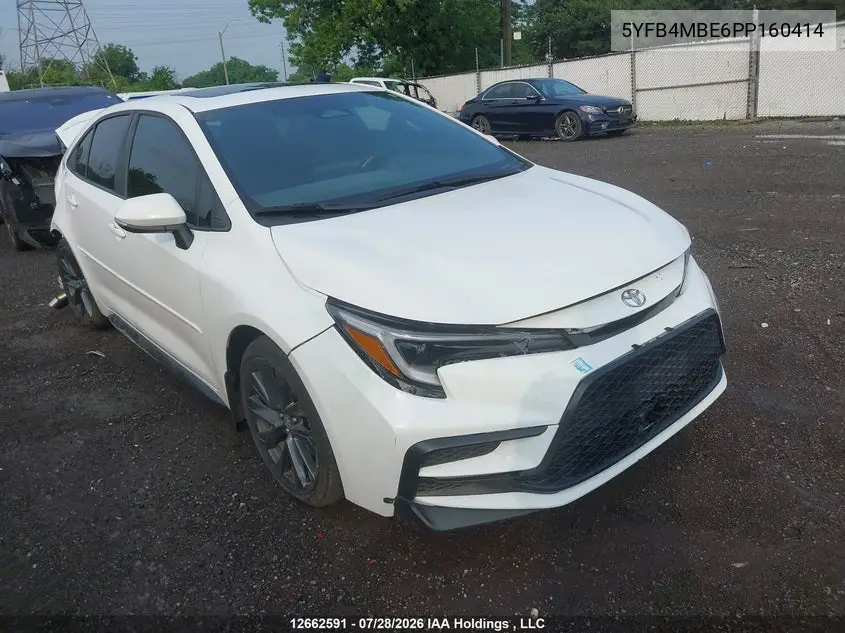 TOYOTA COROLLA 2023, VIN 5YFB4MBE6PP160414