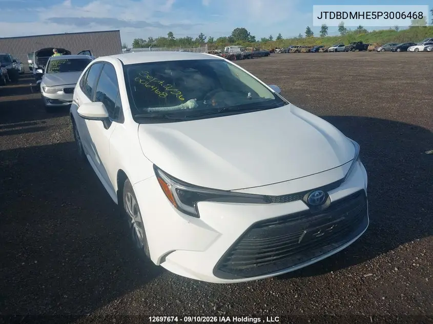 TOYOTA COROLLA 2023, VIN JTDBDMHE5P3006468