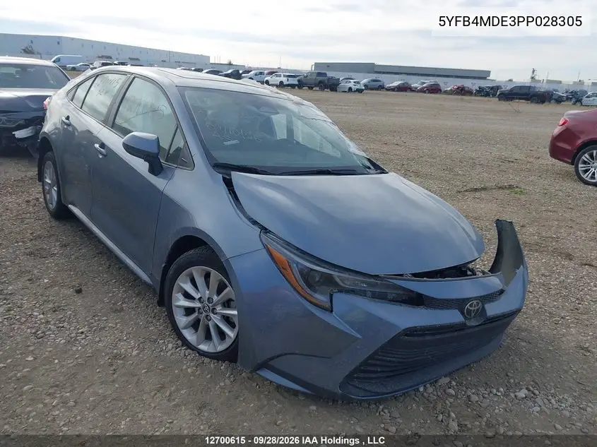 TOYOTA COROLLA 2023, VIN 5YFB4MDE3PP028305