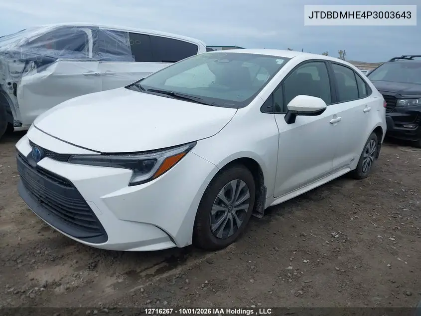 2023 TOYOTA COROLLA VIN JTDBDMHE4P3003643 — фото 2