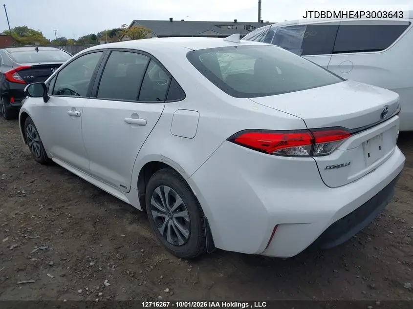 2023 TOYOTA COROLLA VIN JTDBDMHE4P3003643 — фото 3