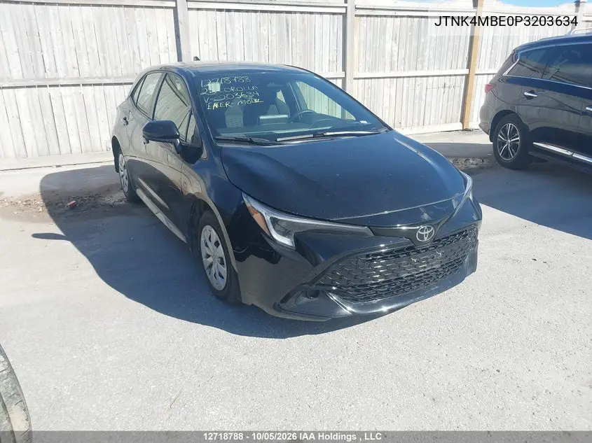 TOYOTA COROLLA 2023, VIN JTNK4MBE0P3203634