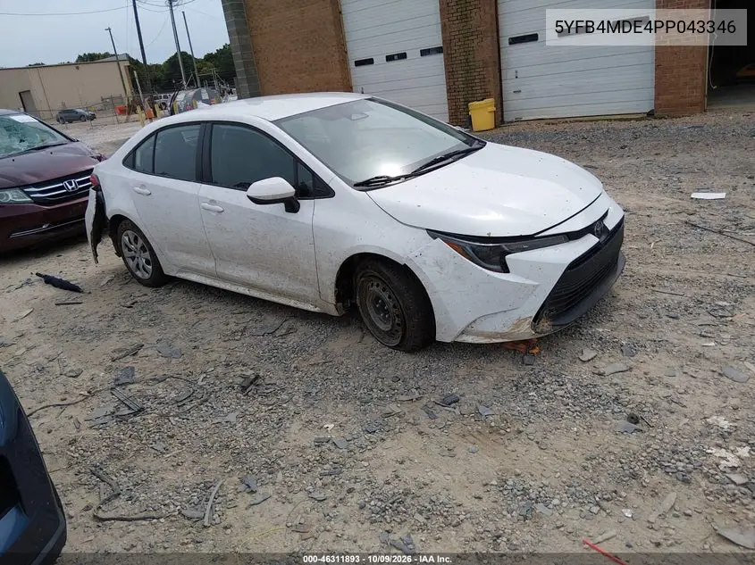 TOYOTA COROLLA 2023, VIN 5YFB4MDE4PP043346