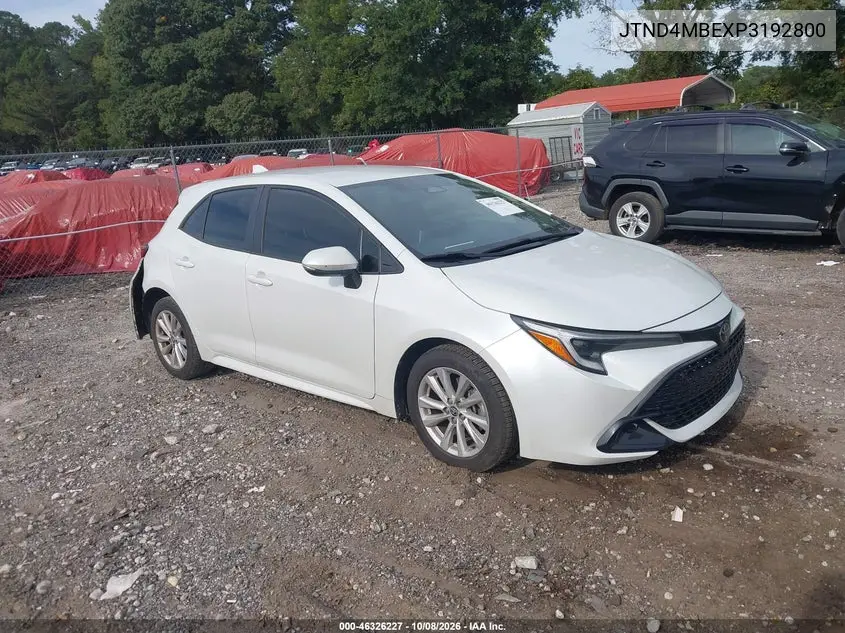 TOYOTA COROLLA 2023, VIN JTND4MBEXP3192800