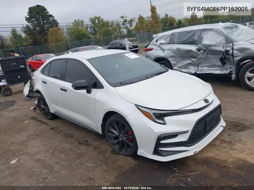TOYOTA COROLLA 2023, VIN 5YFS4MCE6PP152005