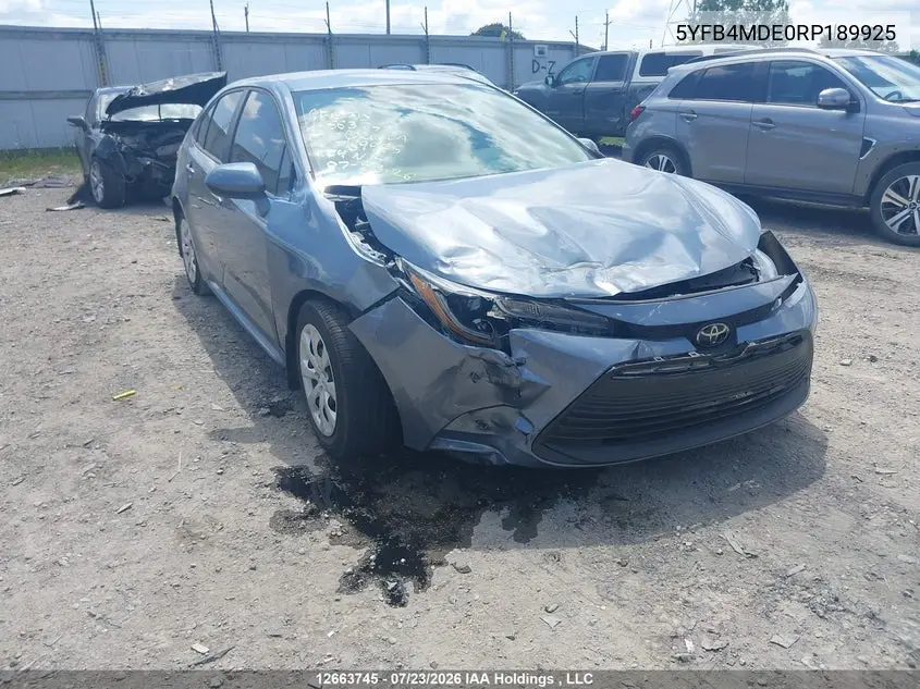 TOYOTA COROLLA 2024, VIN 5YFB4MDE0RP189925