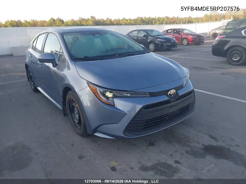 TOYOTA COROLLA 2024, VIN 5YFB4MDE5RP207576