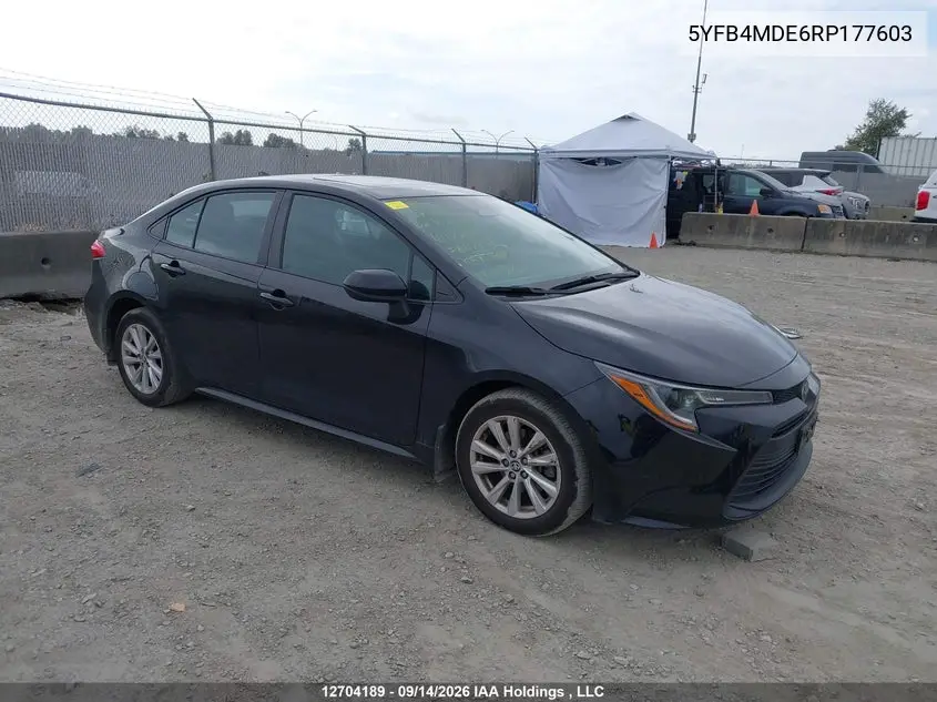 TOYOTA COROLLA 2024, VIN 5YFB4MDE6RP177603
