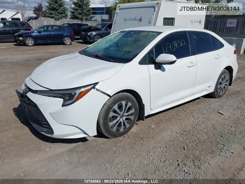 2024 TOYOTA COROLLA VIN JTDBDMHE7R3008144 — фото 2