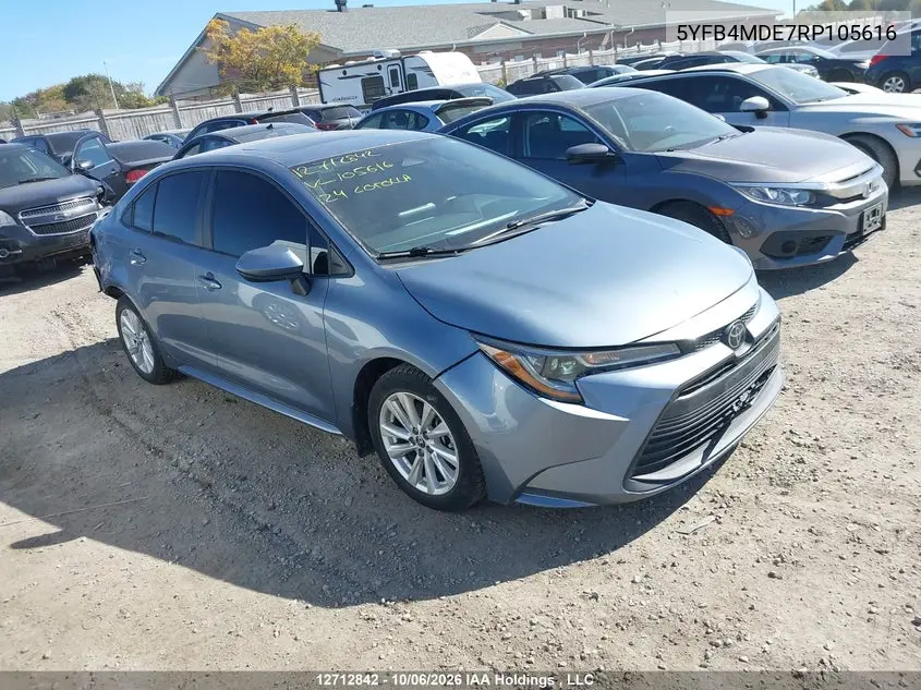 TOYOTA COROLLA 2024, VIN 5YFB4MDE7RP105616