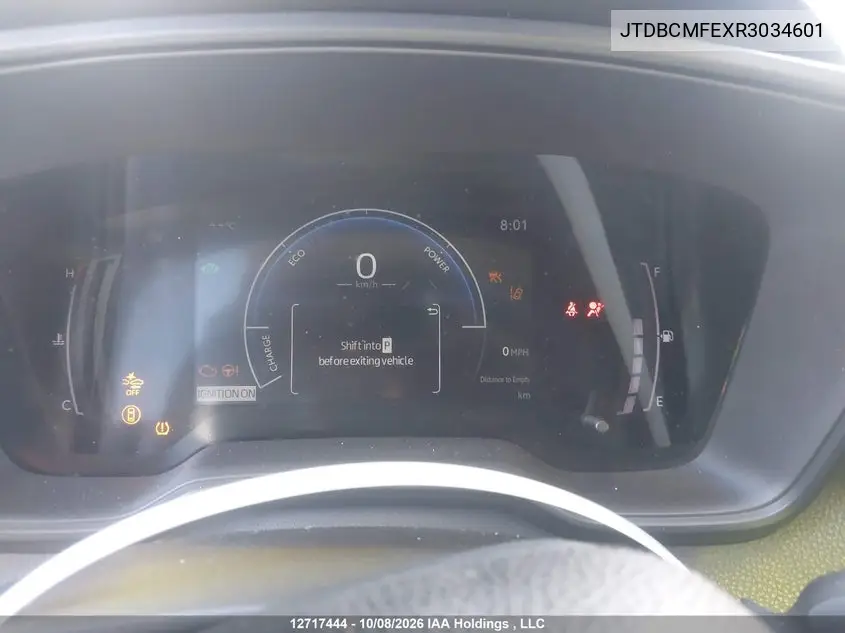 2024 TOYOTA COROLLA VIN JTDBCMFEXR3034601 — фото 7