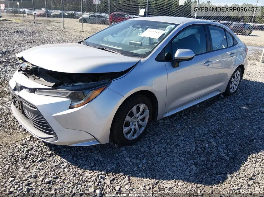 2024 TOYOTA COROLLA VIN 5YFB4MDEXRP096457 — фото 2