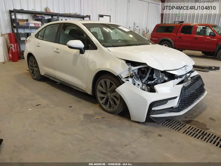 TOYOTA COROLLA 2024, VIN JTDP4MCE4RJ104810