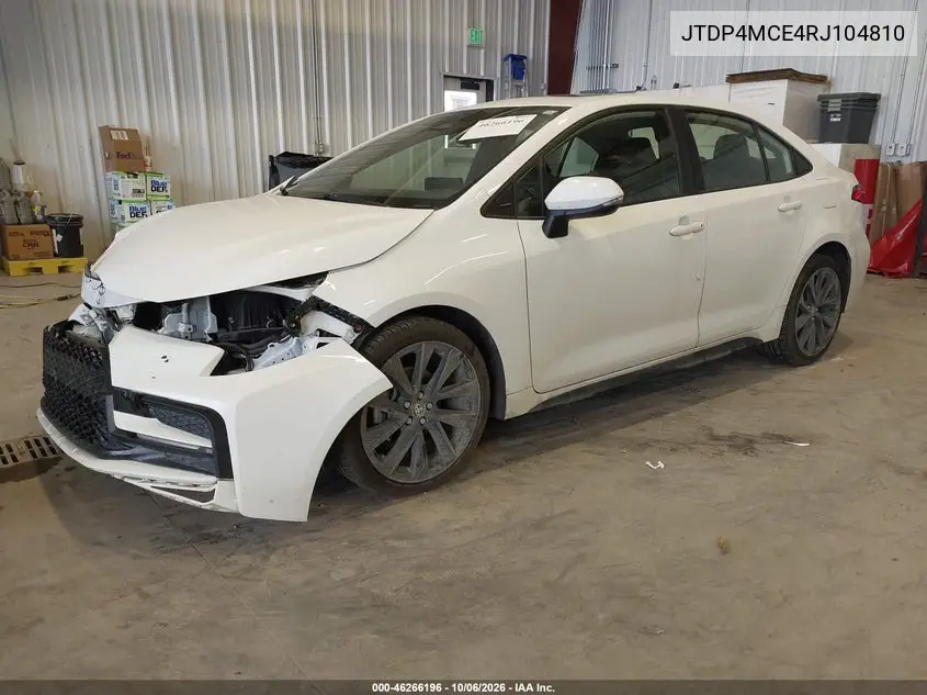 2024 TOYOTA COROLLA VIN JTDP4MCE4RJ104810 — фото 2