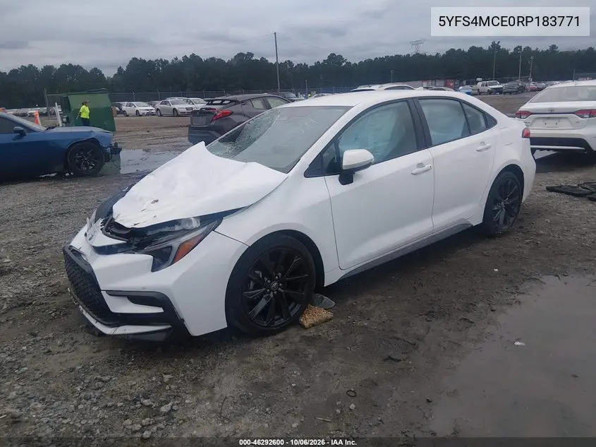 2024 TOYOTA COROLLA VIN 5YFS4MCE0RP183771 — фото 2