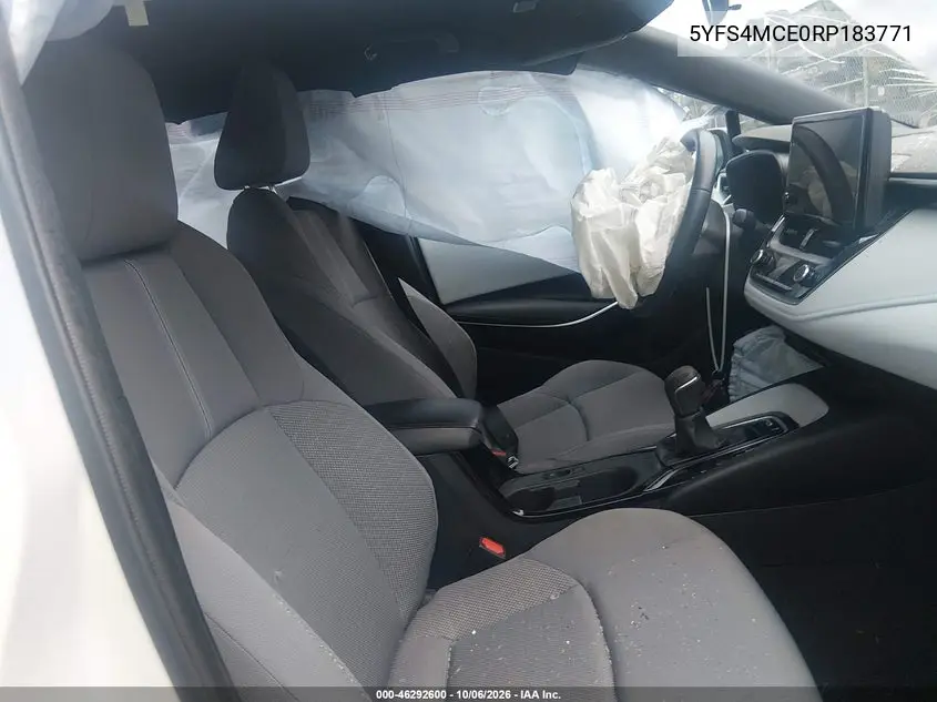 2024 TOYOTA COROLLA VIN 5YFS4MCE0RP183771 — фото 5