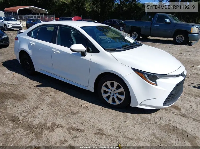 TOYOTA COROLLA 2024, VIN 5YFB4MDE1RP119219