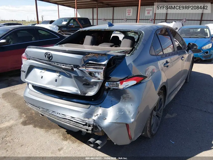 2024 TOYOTA COROLLA VIN 5YFS4MCE9RP208442 — фото 4