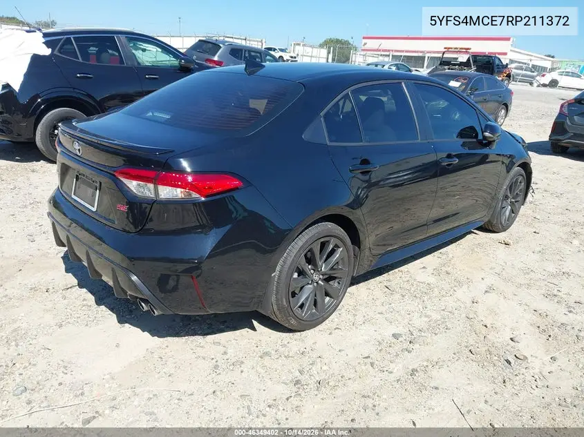 2024 TOYOTA COROLLA VIN 5YFS4MCE7RP211372 — фото 4