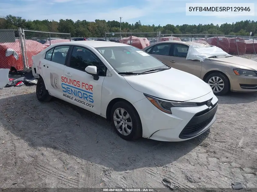 TOYOTA COROLLA 2024, VIN 5YFB4MDE5RP129946