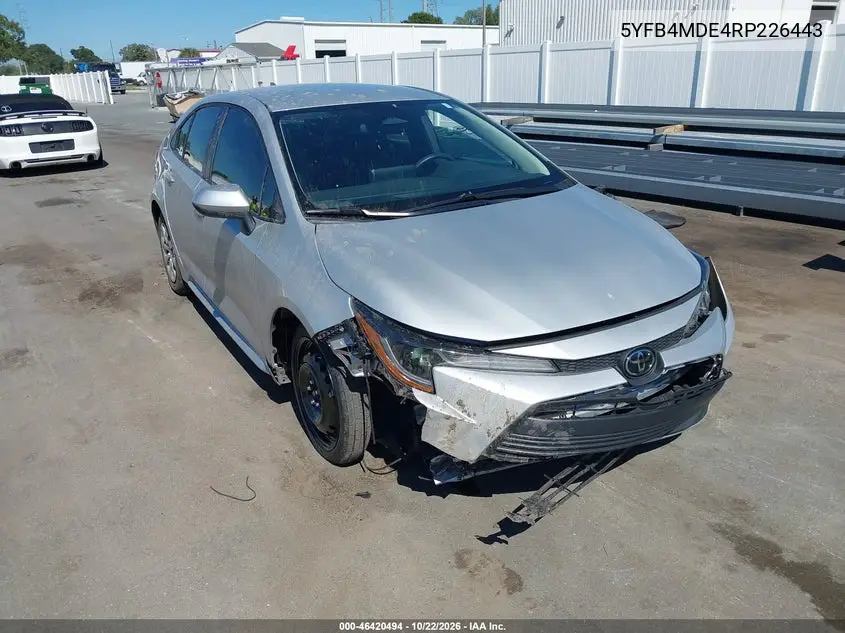 TOYOTA COROLLA 2024, VIN 5YFB4MDE4RP226443