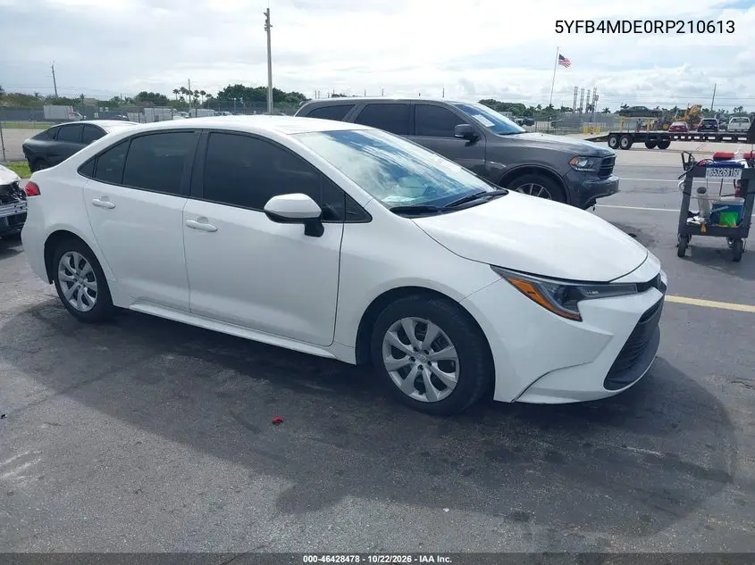 TOYOTA COROLLA 2024, VIN 5YFB4MDE0RP210613