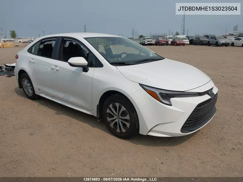 TOYOTA COROLLA 2025, VIN JTDBDMHE1S3023504
