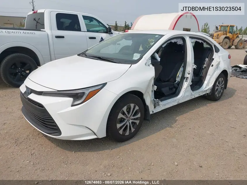 2025 TOYOTA COROLLA VIN JTDBDMHE1S3023504 — фото 2