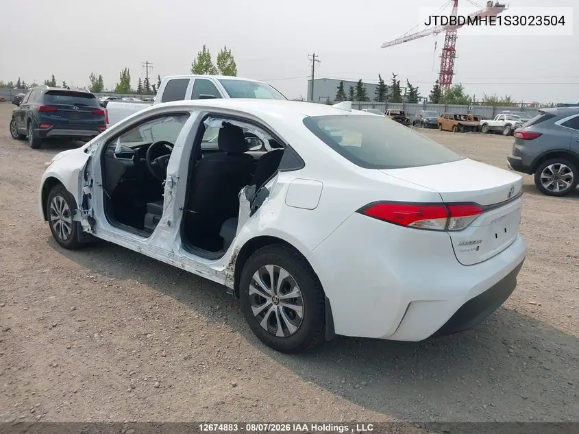 2025 TOYOTA COROLLA VIN JTDBDMHE1S3023504 — фото 3