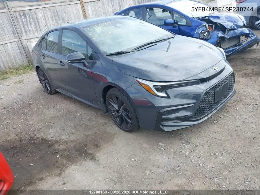 TOYOTA COROLLA 2025, VIN 5YFB4MBE4SP230744