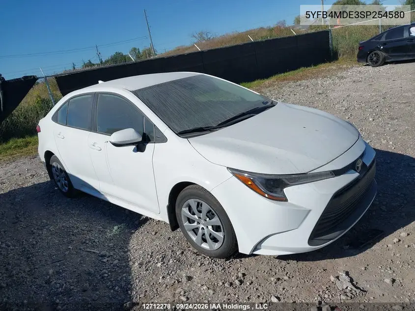 TOYOTA COROLLA 2025, VIN 5YFB4MDE3SP254580