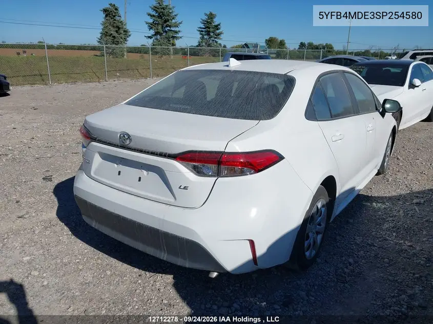 2025 TOYOTA COROLLA VIN 5YFB4MDE3SP254580 — фото 4