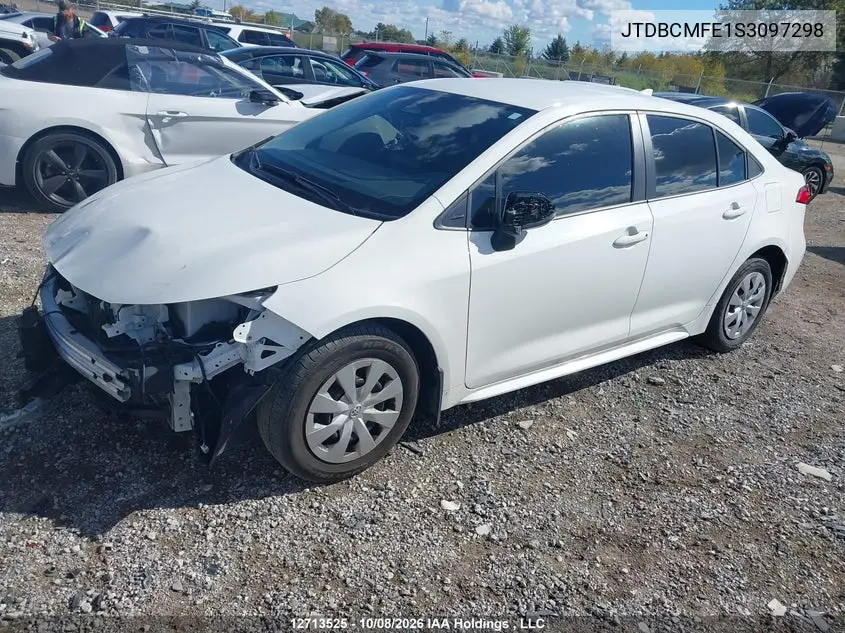 2025 TOYOTA COROLLA VIN JTDBCMFE1S3097298 — фото 2