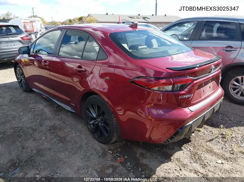 2025 TOYOTA COROLLA VIN JTDBDMHEXS3025347 — фото 3
