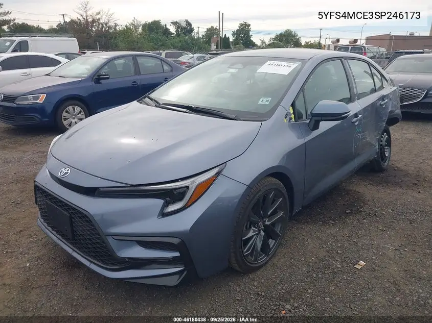 2025 TOYOTA COROLLA VIN 5YFS4MCE3SP246173 — фото 2