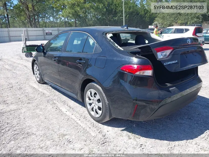 2025 TOYOTA COROLLA VIN 5YFB4MDE2SP287103 — фото 3