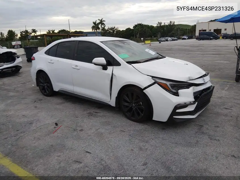 TOYOTA COROLLA 2025, VIN 5YFS4MCE4SP231326