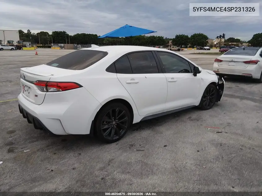 2025 TOYOTA COROLLA VIN 5YFS4MCE4SP231326 — фото 4