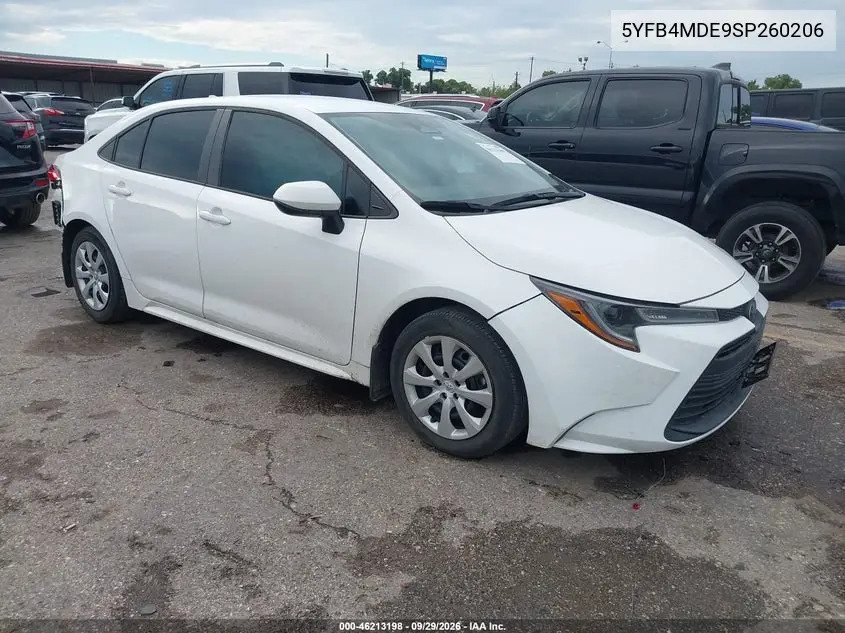 TOYOTA COROLLA 2025, VIN 5YFB4MDE9SP260206