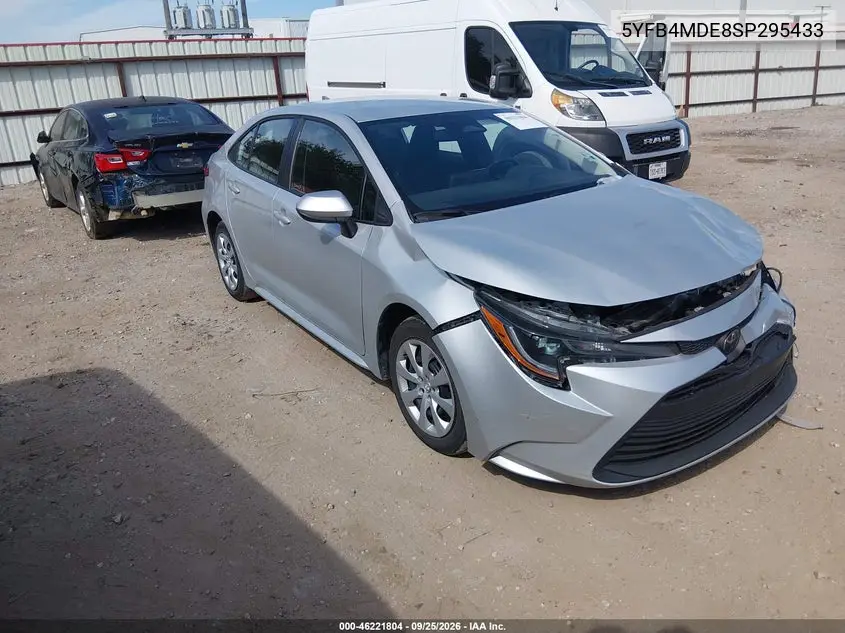 TOYOTA COROLLA 2025, VIN 5YFB4MDE8SP295433