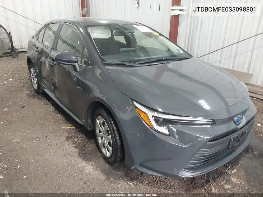TOYOTA COROLLA 2025, VIN JTDBCMFE0S3098801