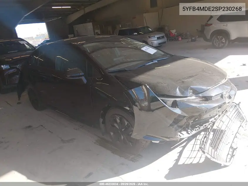 TOYOTA COROLLA 2025, VIN 5YFB4MDE2SP230268
