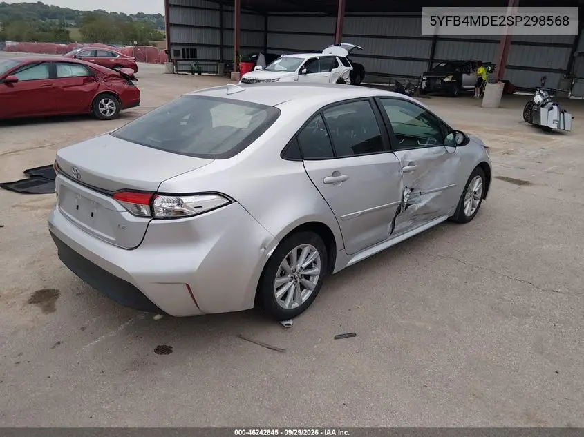 2025 TOYOTA COROLLA VIN 5YFB4MDE2SP298568 — фото 4